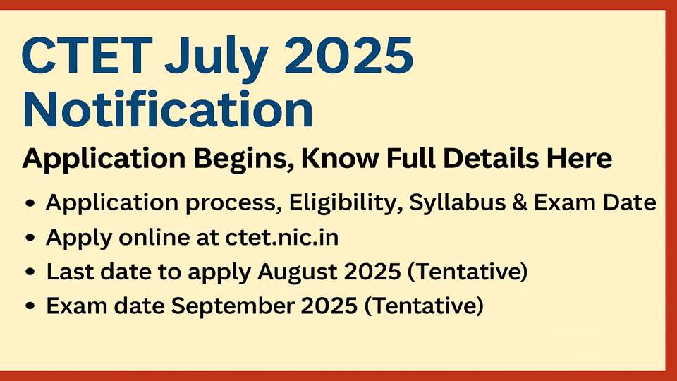 CTET July 2025 Notification